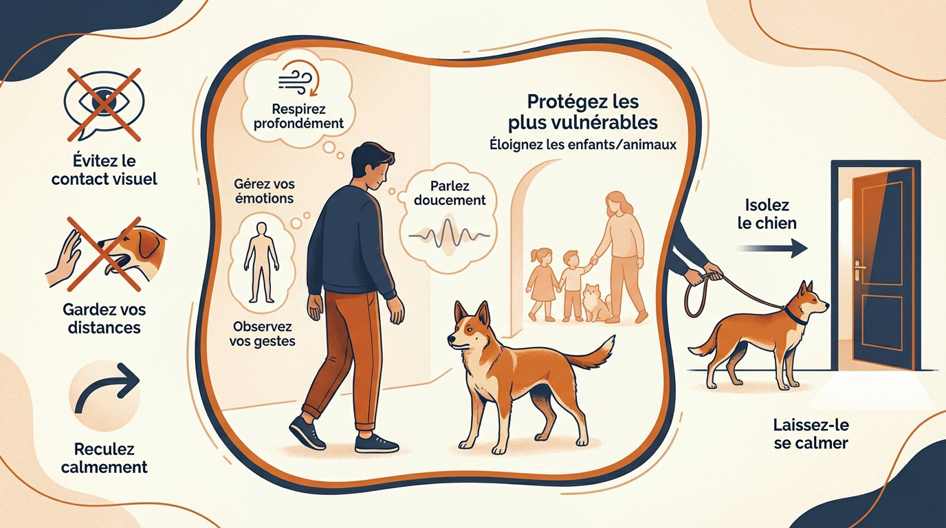Guide de sécurité pour réagir face à un chien montrant des signes d'agressivité soudaine